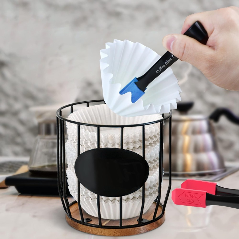 2 Pack Coffee Filters Separator Tool, Cilp-02, Red & Blue
