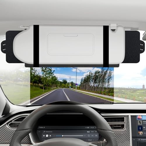 Sun Visor Extender for Car with 2 Side Sunshade, Polarized UniversalB Black