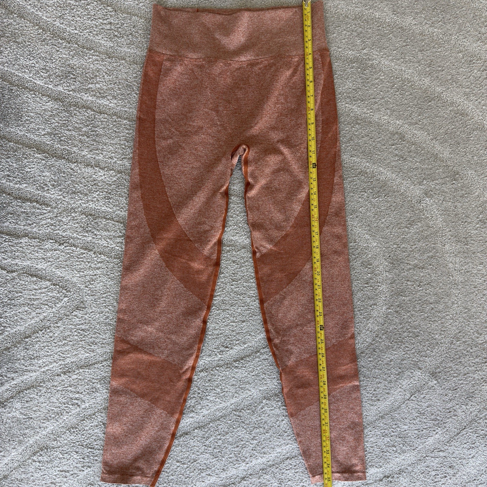 Victoria’s Secret Pink Orange Seamless Tight Active Leggings Size Medium And Top
