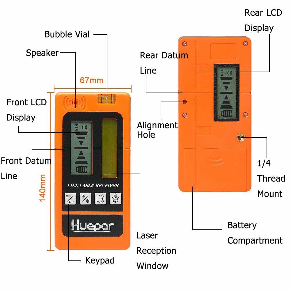 Huepar 16 lines 4D Cross Line Laser Level Multifunction&Remote Control+Receiver