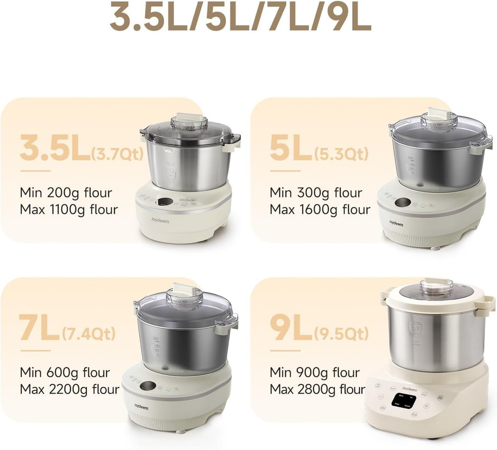 Joydeem Electric Dough Maker, 9.5Qt with Winter & Summer Fermentation, Dual Func