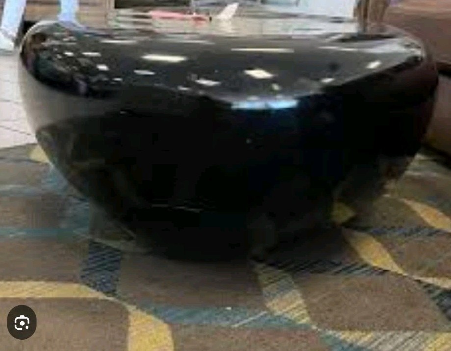 1970s Black Jason Phillips Riverstone Coffee Table