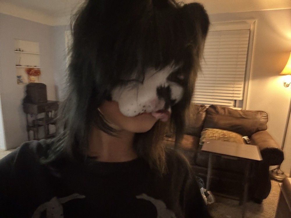 emo vampire cat therian mask. 100% handmade! READ DESCRIPTION