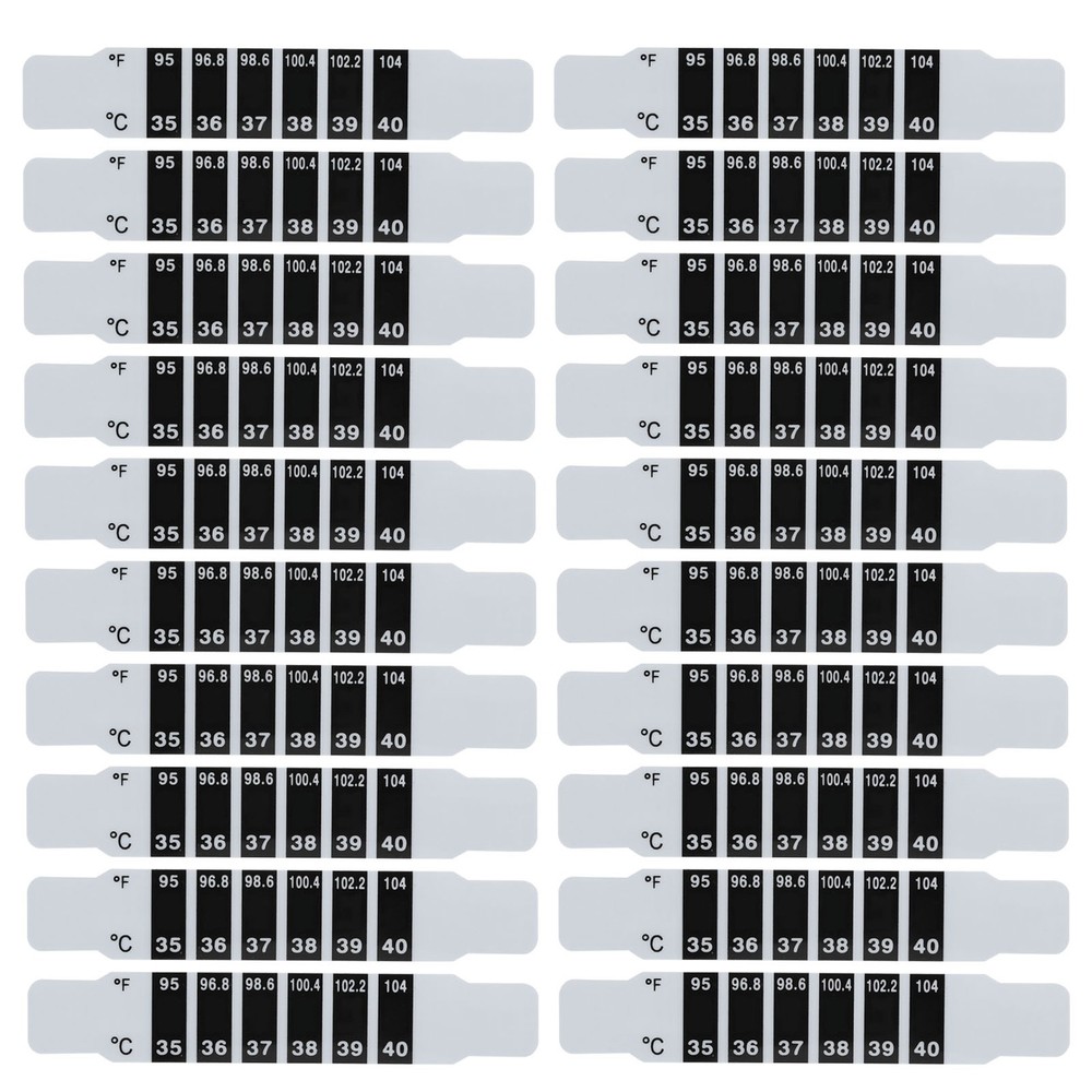 20pcs Reusable Forehead Thermometer Strips For Quick Temperature Measurement For