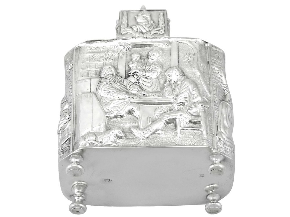Antique Dutch Silver Tea Caddy