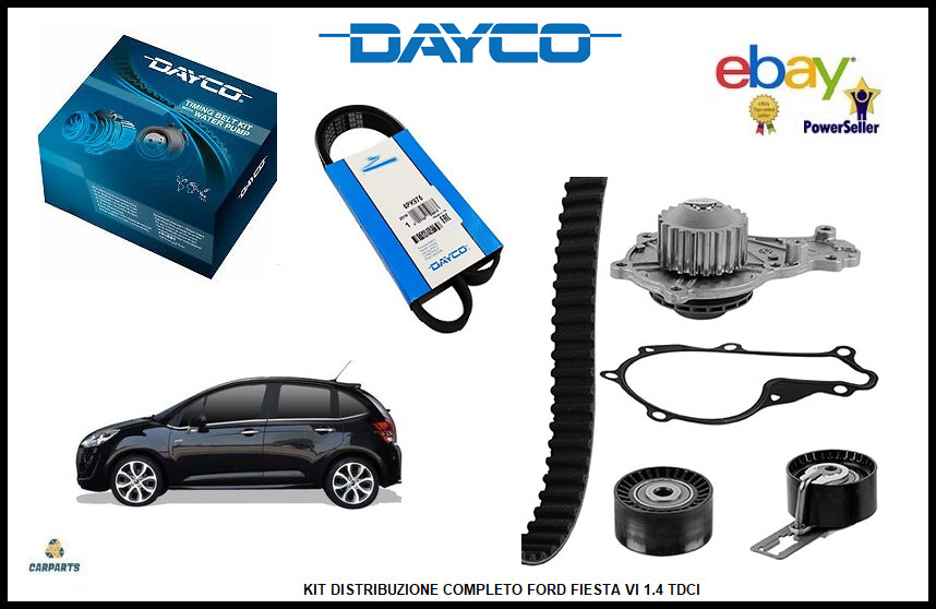 Service Belt Water Pump Distribution Kit for Citroen C3 II 1.4 HDI 2009-