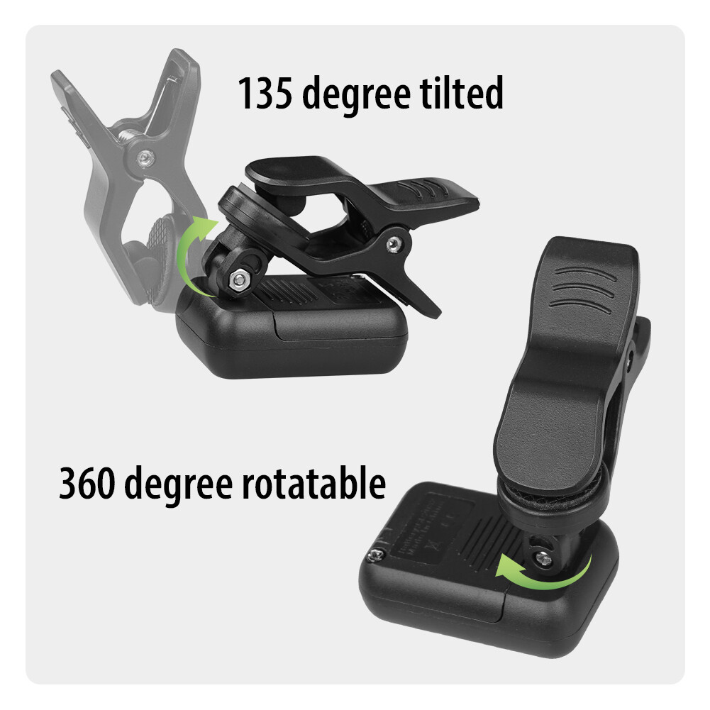 JOYO LCD Clip on Guitar Tuner Chromatic Acoustic Guitar Bass Ukulele Violin