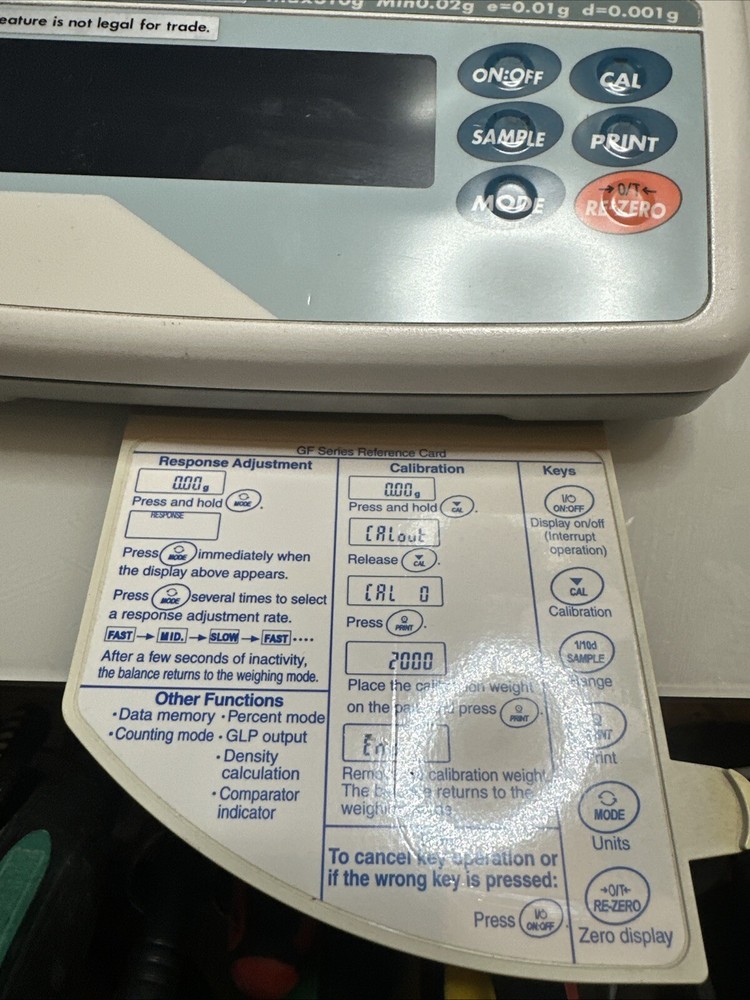 A&D GF-300N Precision Laboratory Scale - Missing Platform And Charger-Works!!
