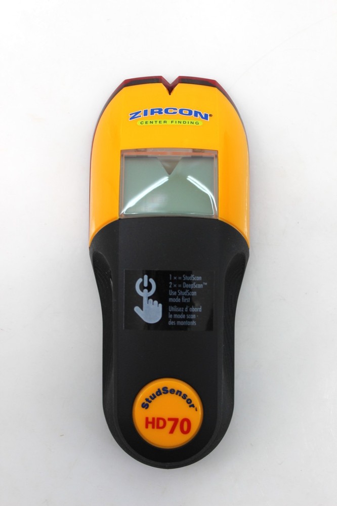 Zircon StudSensor HD70 Stud Finder Center Finding Wire Warning Detector Tool