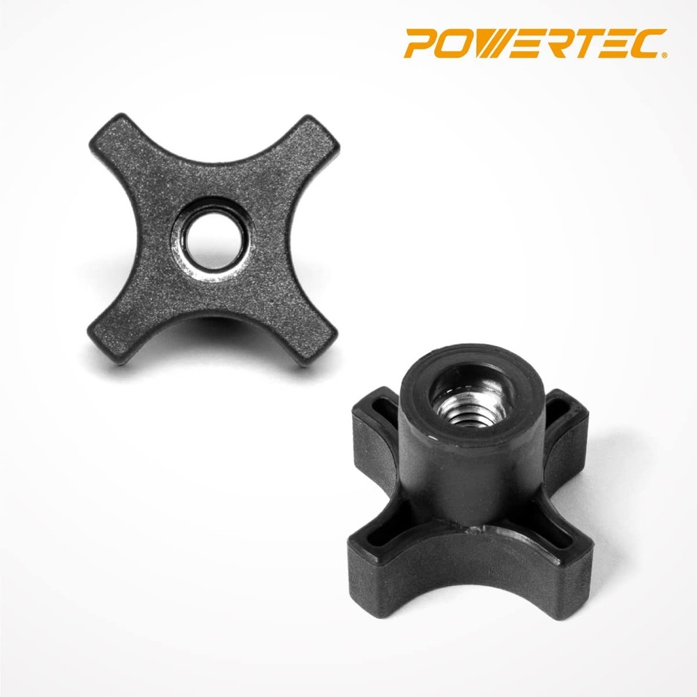 5 Pack 5/16"-18 4 Point Knobs, Threaded Clamping Knobs for T Track & Table Sa...