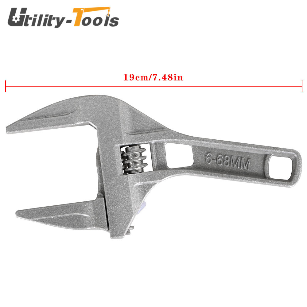 Adjustable Large Spanner Wrench 6-68mm Hand Nut Opening Pipe Tool Jaw