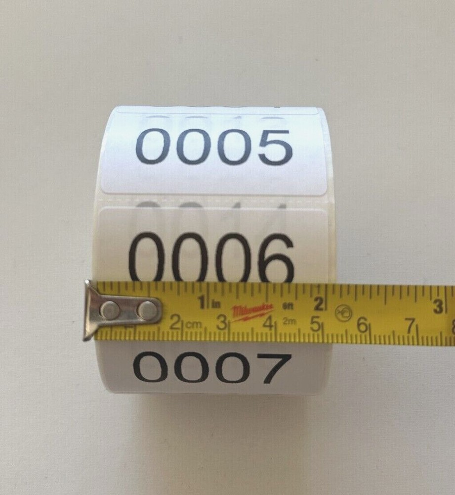 3000 Labels Consecutive Number Inventory Stickers Labels 2" x 1" Customize