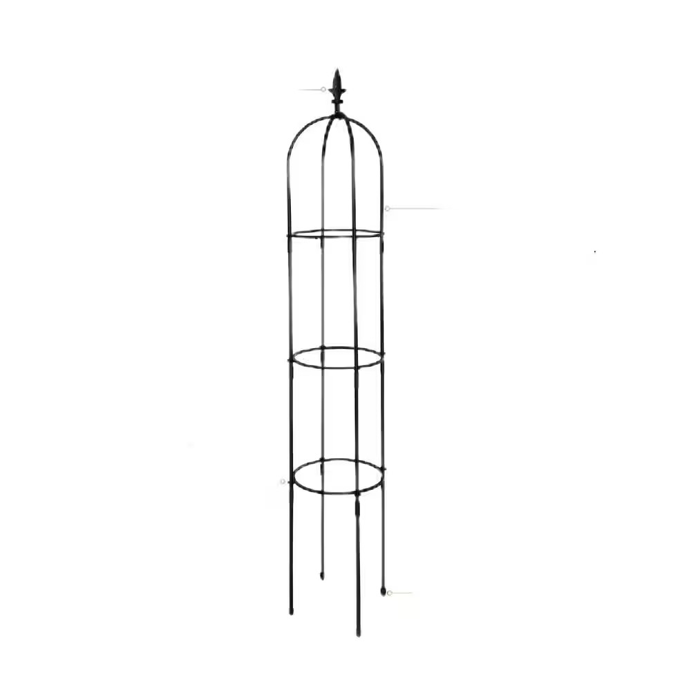 5.7 Ft Garden Obelisk Trellis ; Lightweight Rustproof Plastic Coated Metal Tall