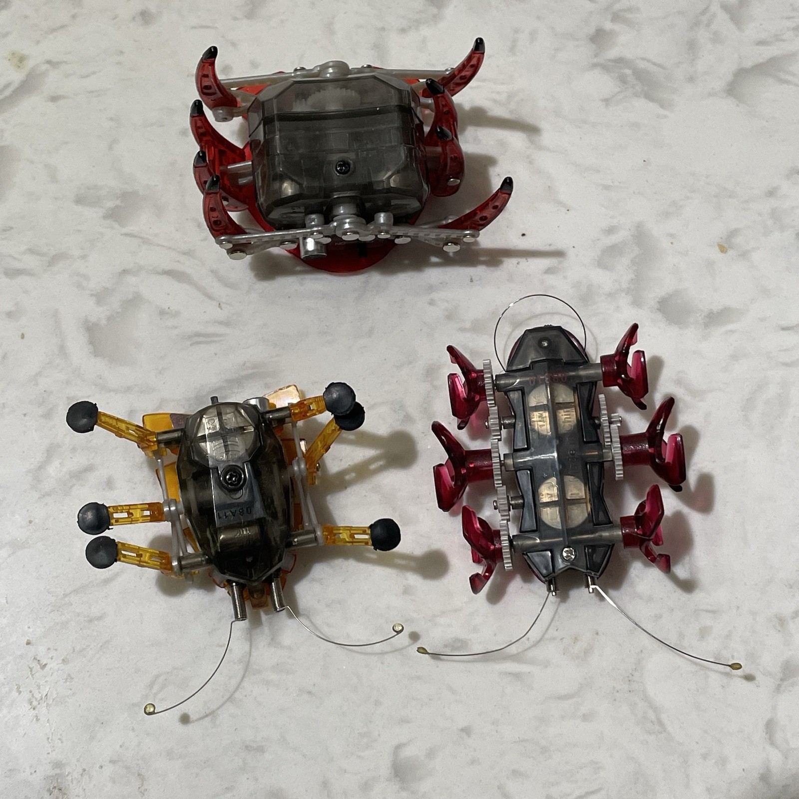 Hexbug Micro Robotic Creatures Lot Of 3 Bug, Fire Ant & Crab Tested And Work