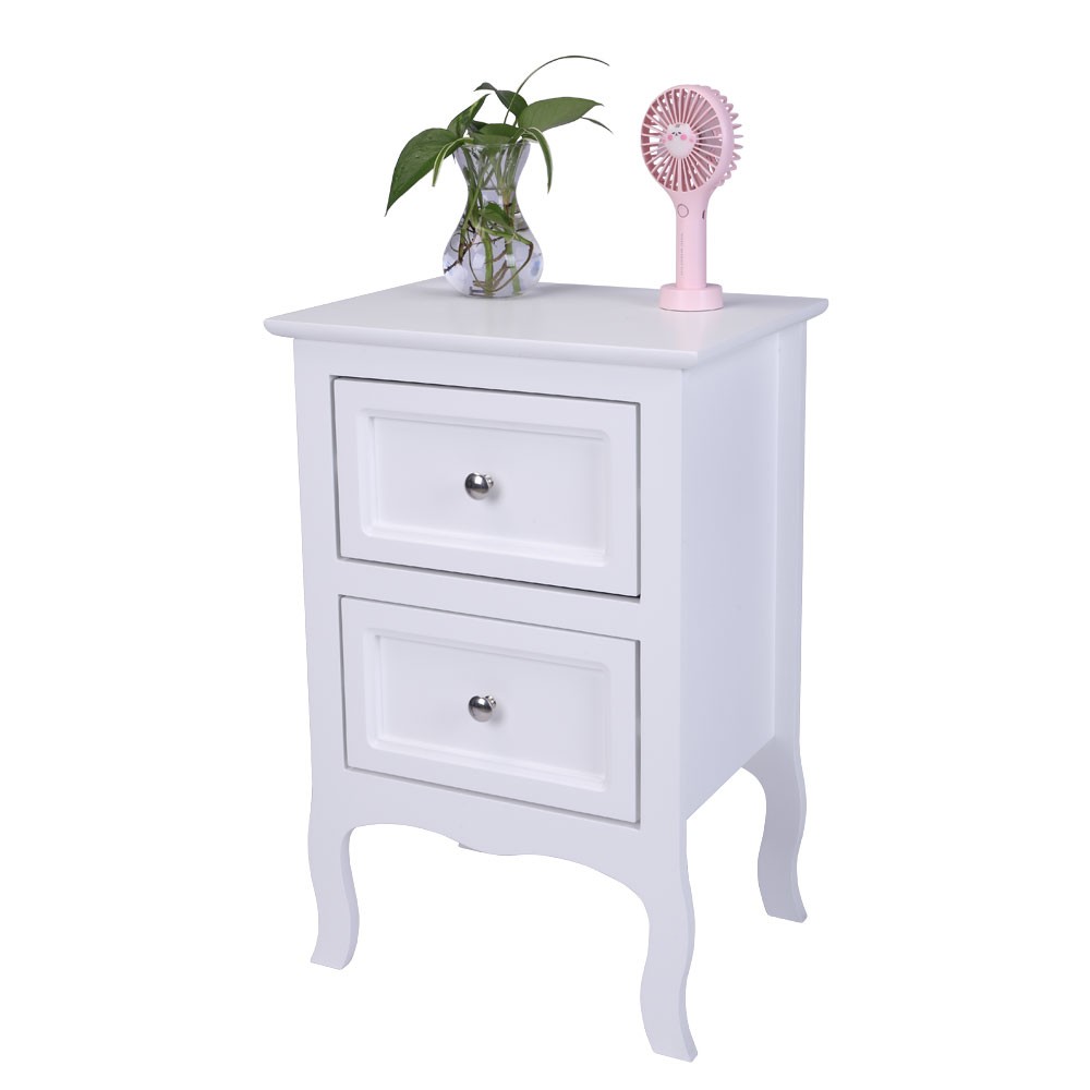 【Old Code：28731413】Country Style Two-Tier Night Table Large Size White