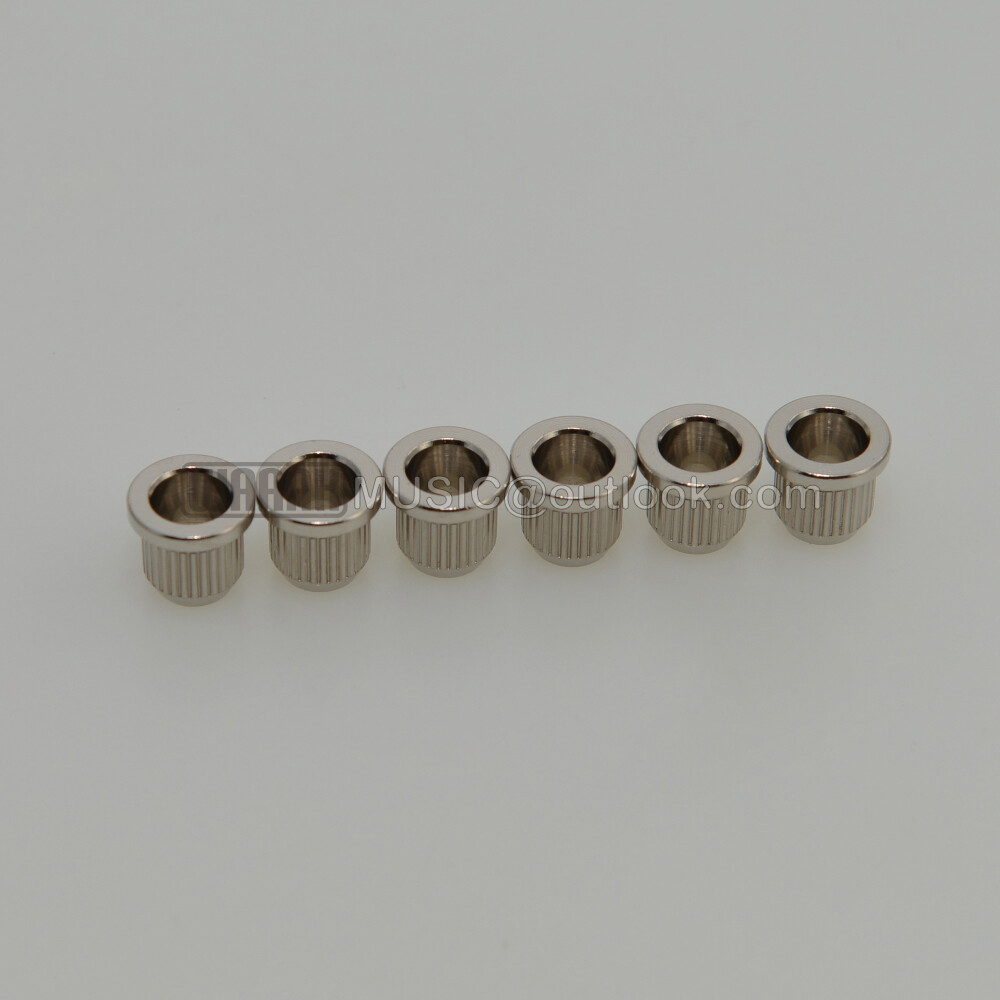 6pcs/set Brass Through Body String Ferrules String Bushings For Electric Guitar