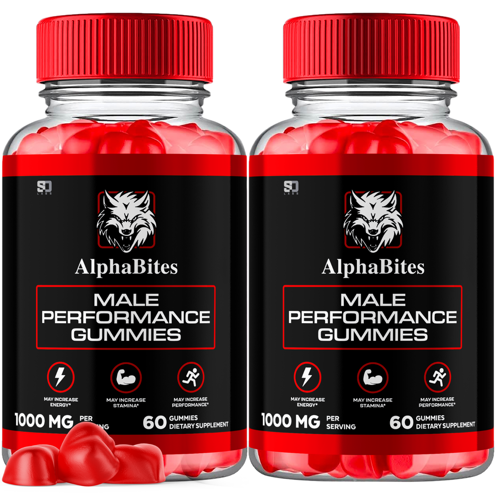 (2 Pack) Alpha Bites Male Gummies Advanced Performance and Stamina (120 Gummies)
