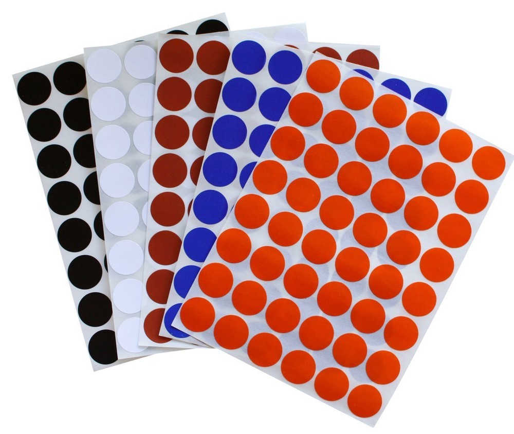 Small Dots Stickers Rounded Circular Labels Combination 17 mm 480 Pack