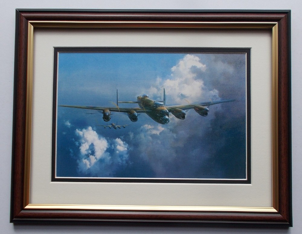 AIRCRAFT PRINT FRAMED - LANCASTER