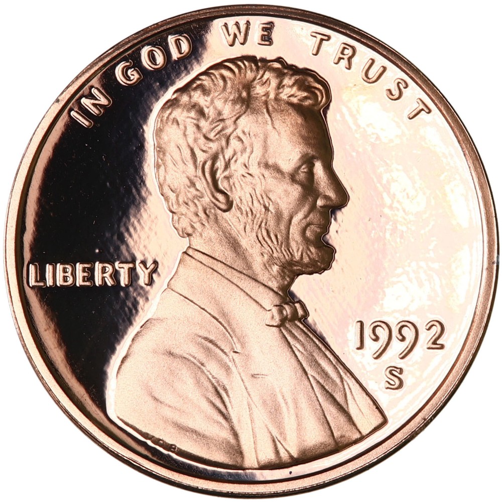 1992 S Lincoln Memorial Cent Gem Deep Cameo Proof Penny