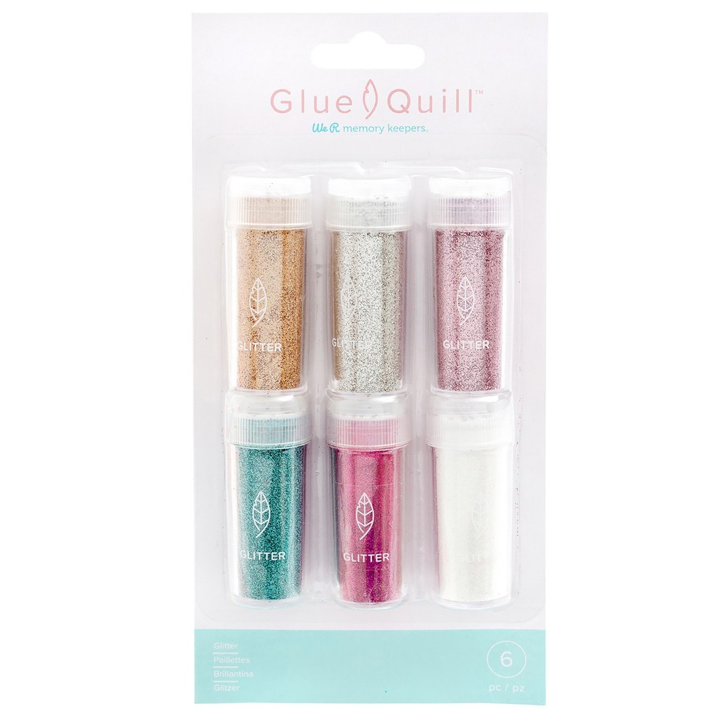 We R Glue Quill Glitter 6/Pkg-Assorted Colors