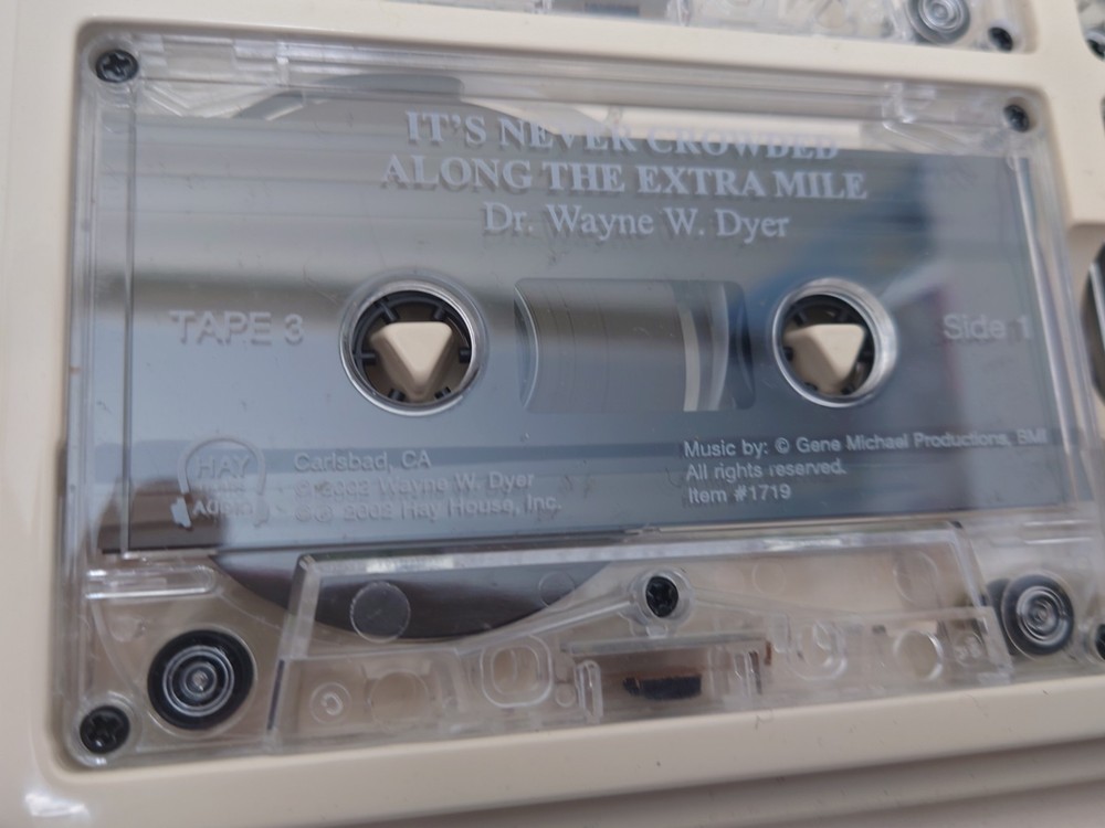 2002 Wayne Dyer It's Never Crowded Along The Extra Mile 6-Cassette Tape Program