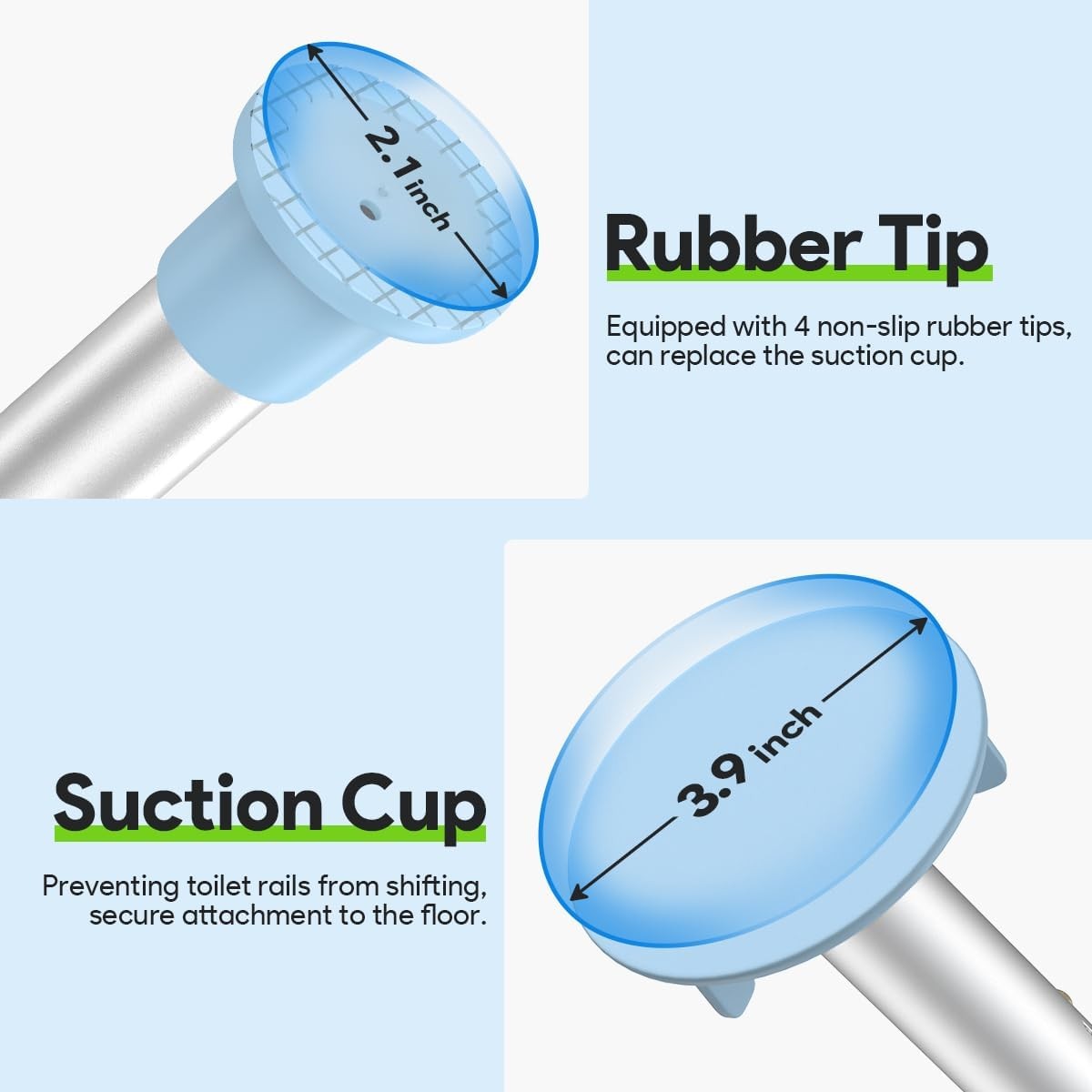 Toilet Safety Rails 300 lb - Adjustable Toilet Safety Frame & Rails, Toilet