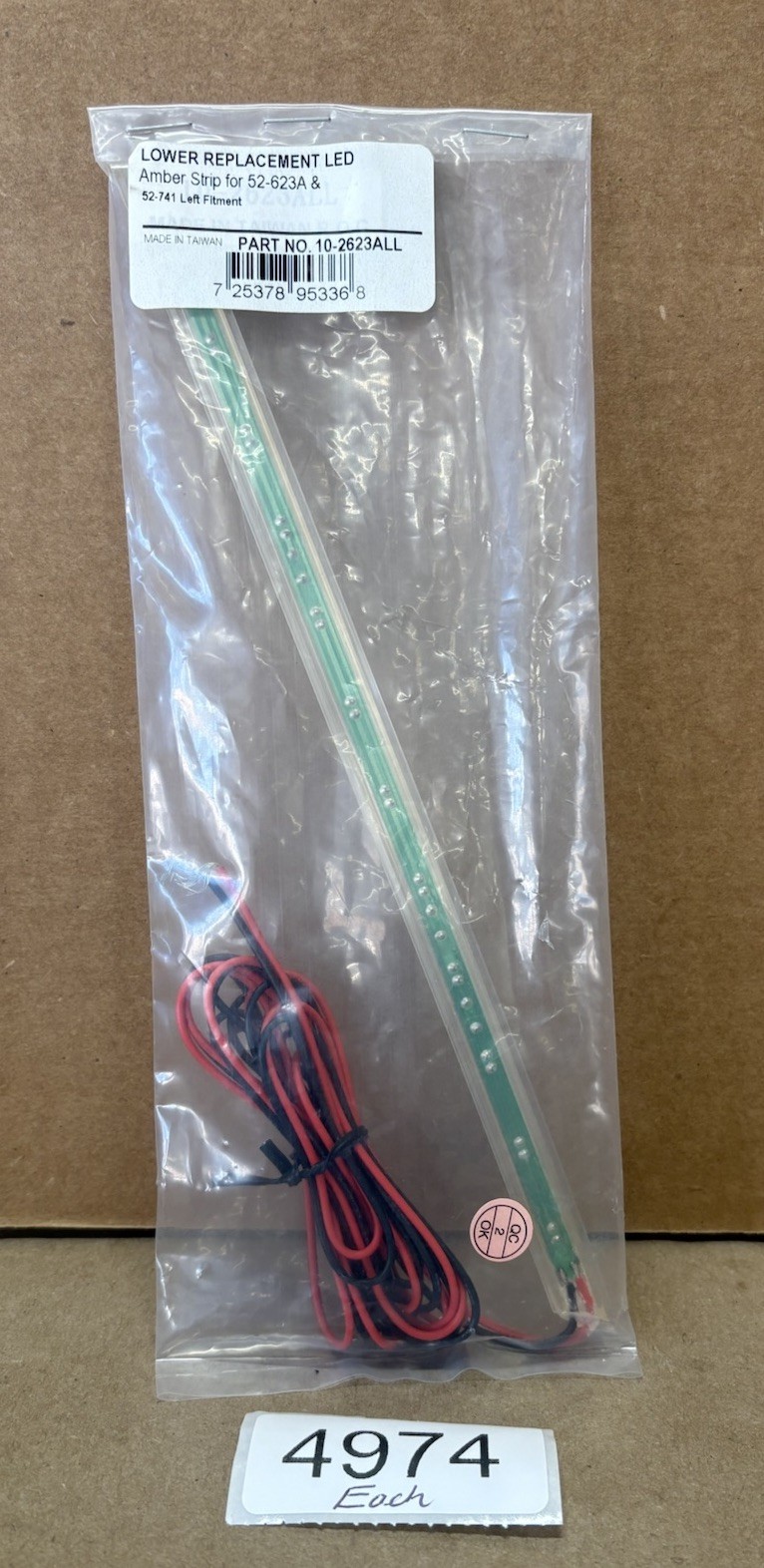 SHOW CHROME 10-2623ALL Amber LED Strip Lower Left 52-623A Side Fairing GL1800