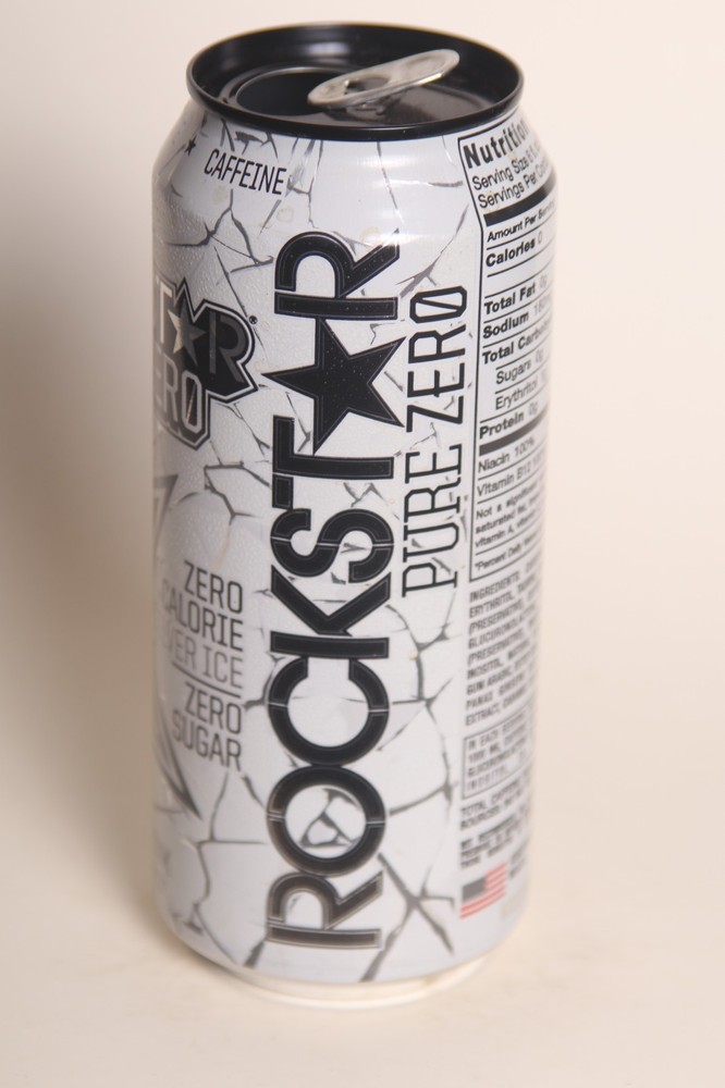 Rockstar Pure Zero Energy Can - 16oz Empty 2013