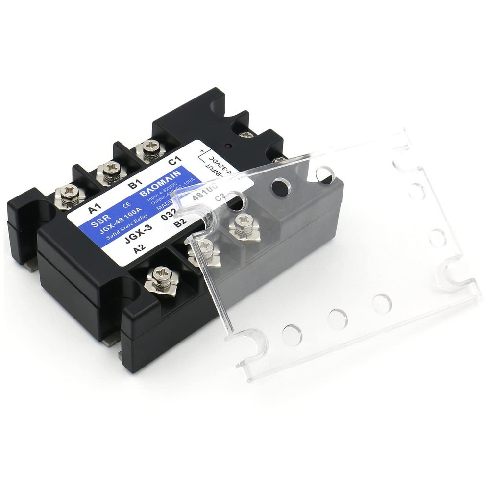 3 Phase Solid State Relay JGX-48100A 4-32 VDC Input 480VAC 100 Amp Output DC/AC
