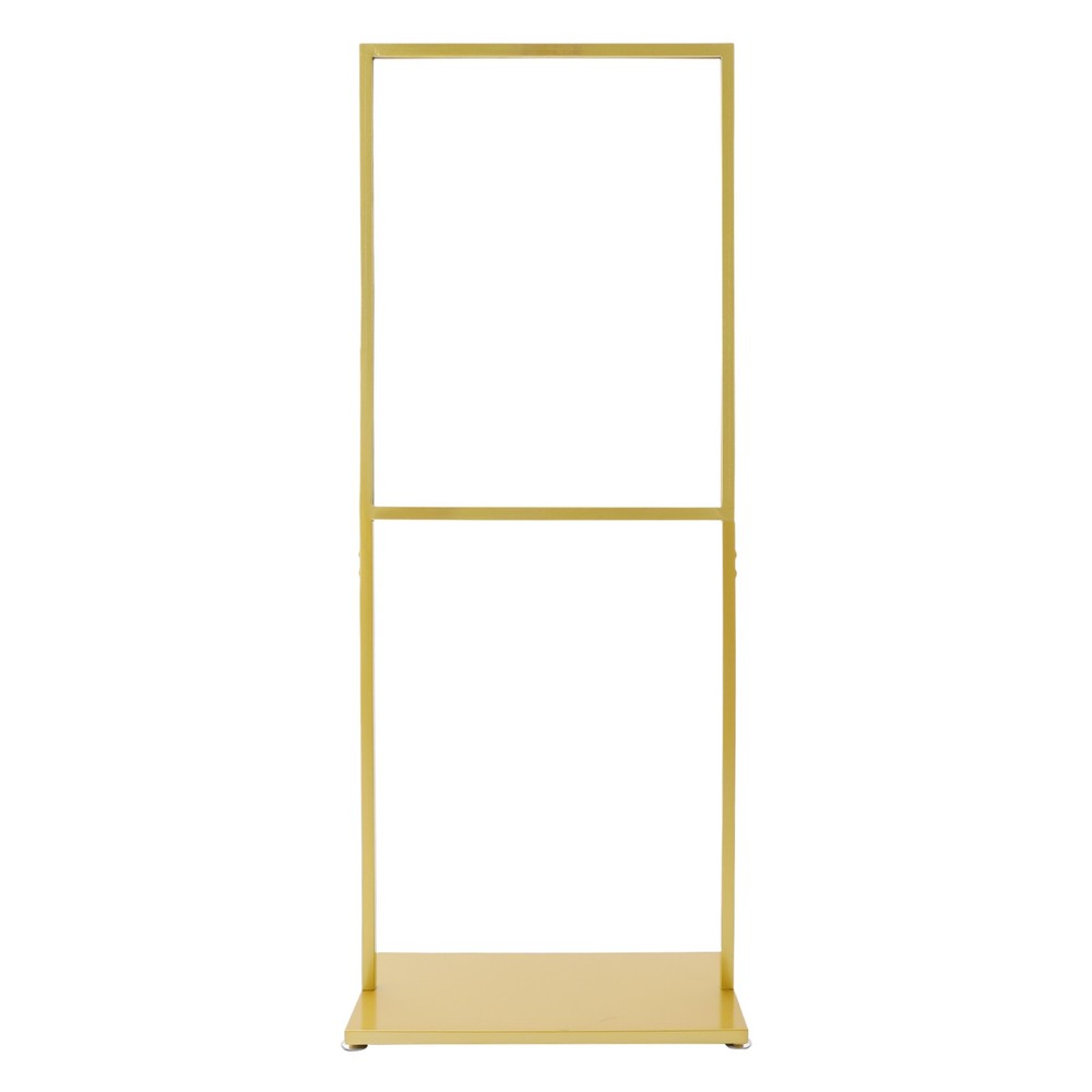 Metal Poster Stand 30lbs-Load Advertising Display Stand Gold Rectangular Stand