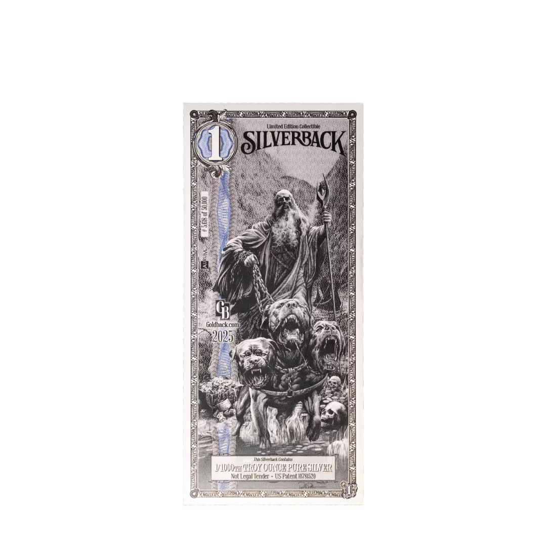 2X Silverback Hades Olympus 1/1000 OZ .999 Silver Note Limited Edition Presale