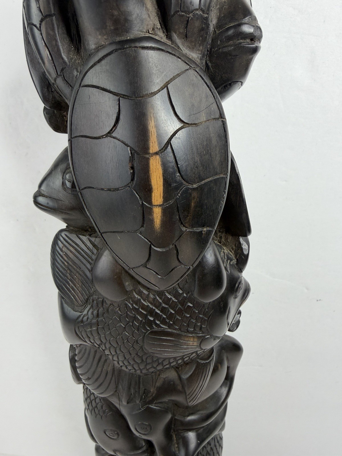 Vintage Hand Carved Solomon Islands Sea Spirit Tower Sculpture Gatokae Island