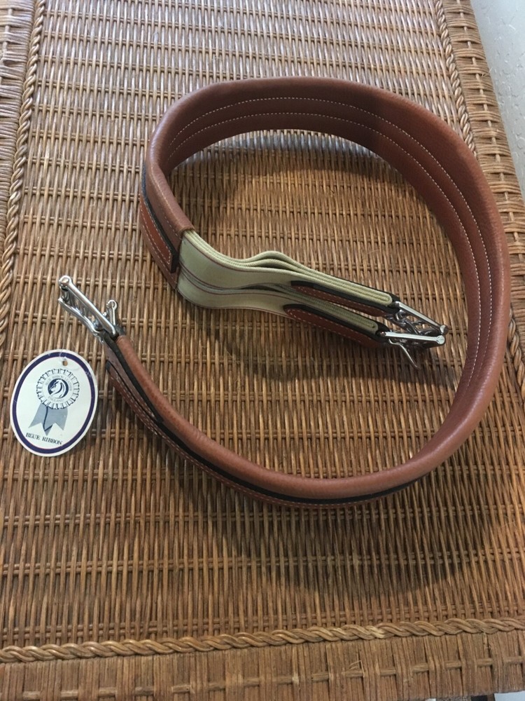 NWT Tan 48” Long Girth Blue Ribbon 