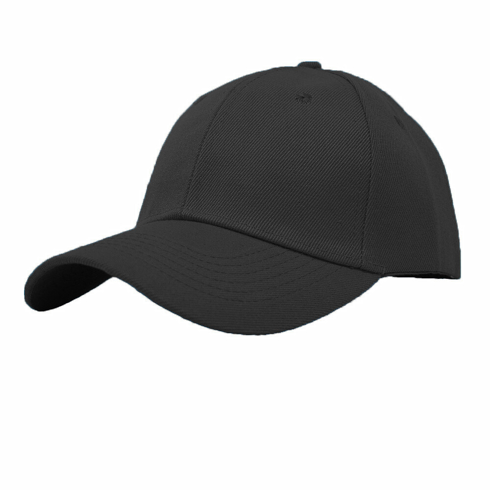 Plain Baseball Caps Adjustable Solid Blank Hat Polo Style Curved Visor Army Cap