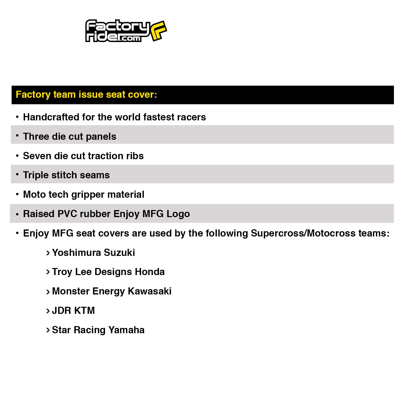 Honda TRX 400EX TRX 400 EX 1999-2007 Seat Cover by Enjoy MFG ALL BLACK #203