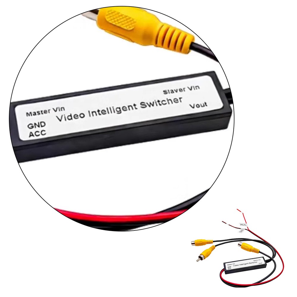 2-in-1 Car RCA Video Switcher – Auto Switch Between Front and Rear Camera