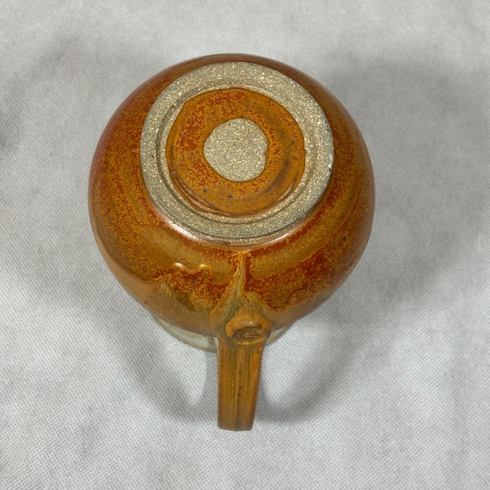 Signed Studio Pottery Multi-Color Pitcher 7"