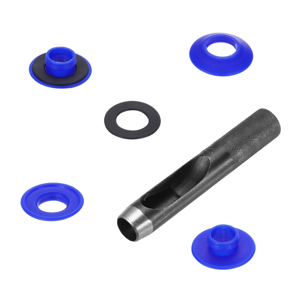 21pcs 12mm Plastic Truck Eyelets Blue