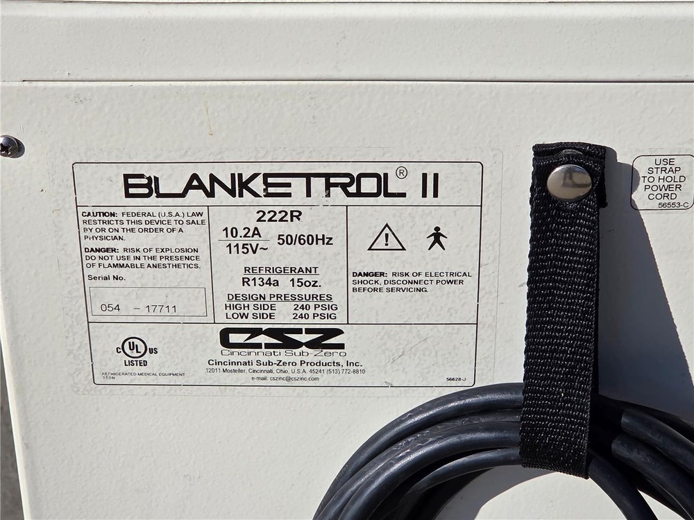Cincinnati Sub Zero Blanketrol II 222R Therapeutic Hyper Hypothermia System