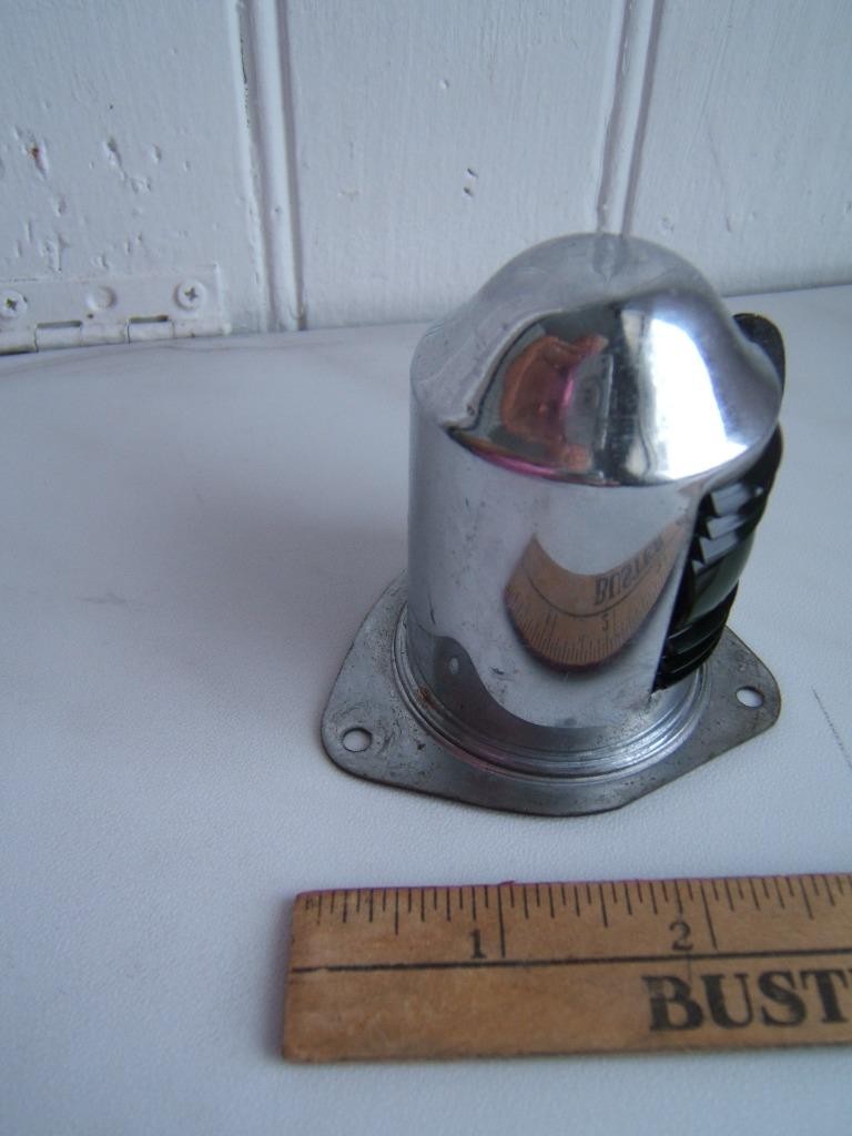 VINTAGE SMALL CHROMED RED & GREEN GLASS BOAT LIGHT NON-WORKING
