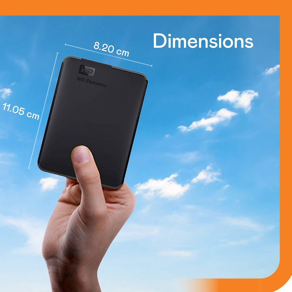 WD 5TB Elements Portable External Hard Drive for Windows, USB 3.2 Gen 1/USB 3...