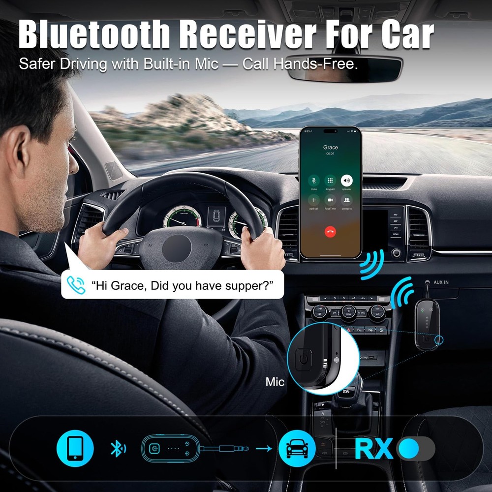 2026 Upgraded Pro Bluetooth 6.0 Transmitter Receiver|Bluetooth Adapter for TV...
