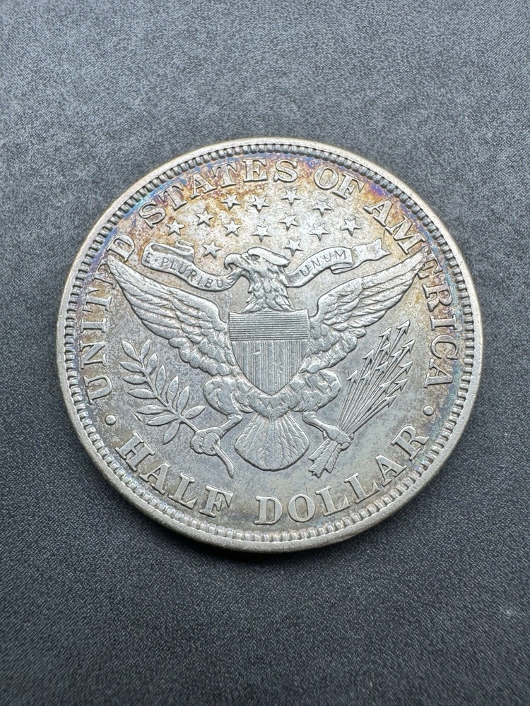 1897 Barber Half UNC Details Cleaned Toned