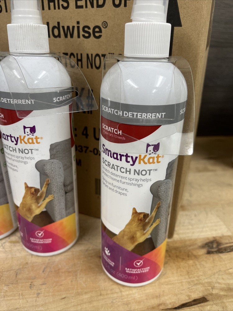 4 Pack SmartyKat ScratchNot Deterrent Training Spray 13.5oz Each New