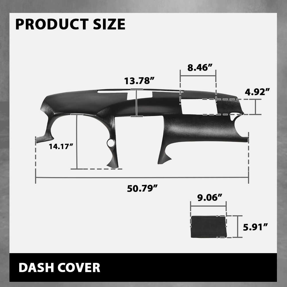 Fit For 06-13 Lexus IS250 IS350 Dashboard Dash Cover Cap Overlay Textured Black