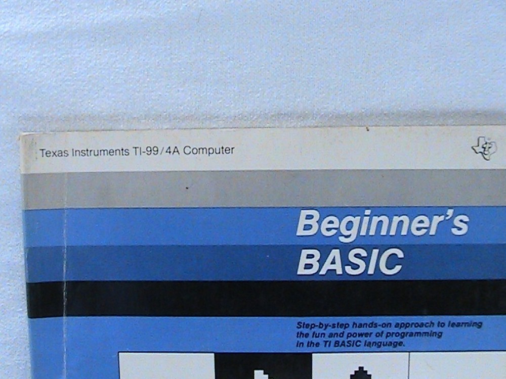 USED TEXAS INSTRUMENT MANUALS FOR TI99/4A COMPUTER BEGINNERS BASIC USER'S REFER