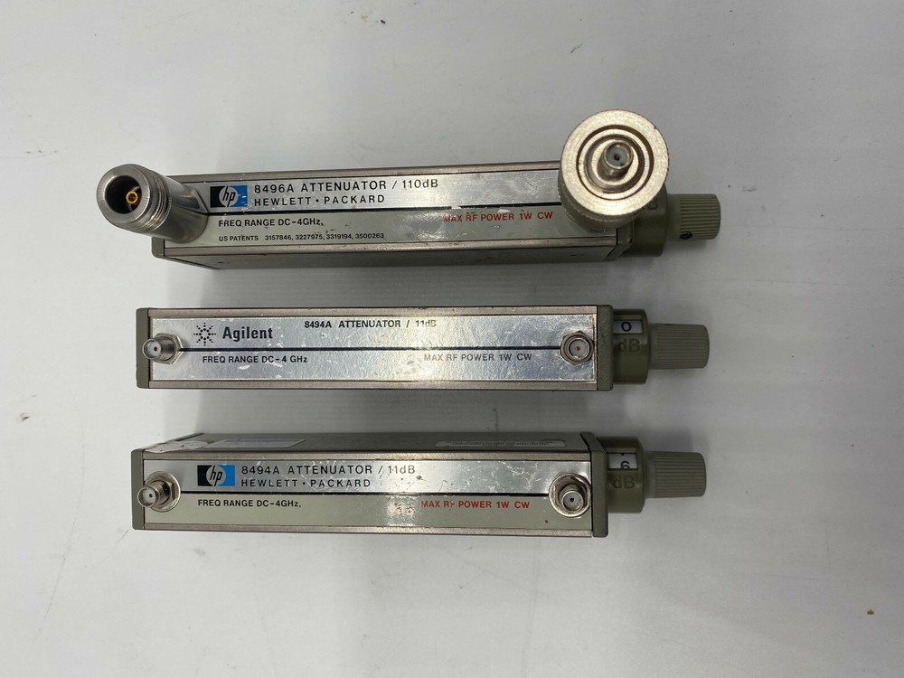 HP 8496A & (2) 8494A RF Step Attenuator