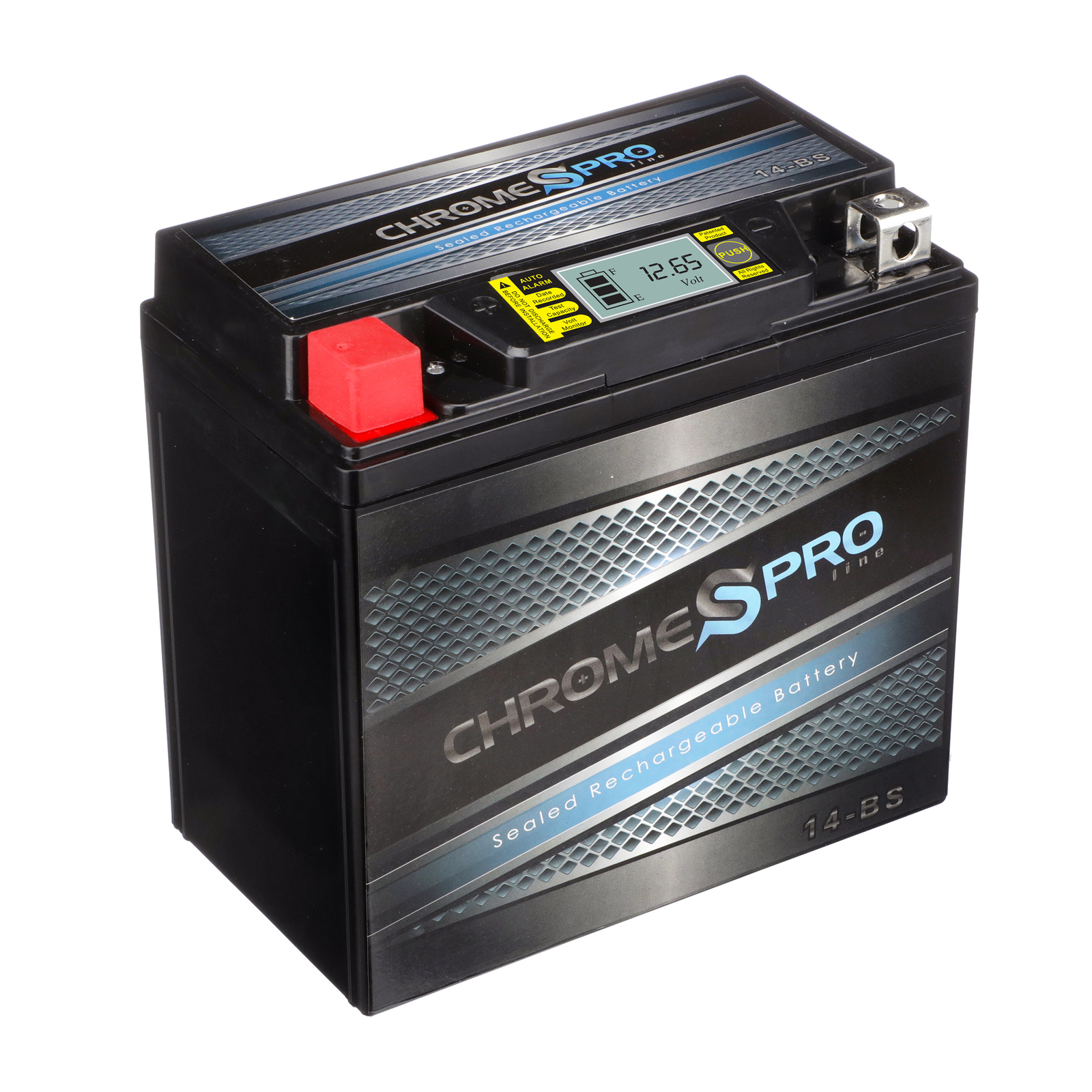 YTX14-BS Chrome Pro Series High Performance ATV Powersport iGel Battery