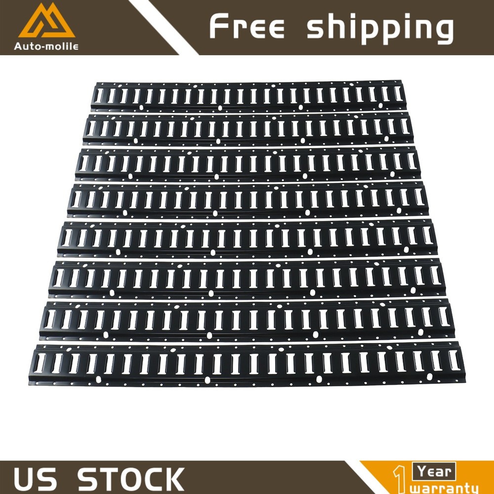 4' E Track Tie Down Rail 8 Pack Powder Coated Portable Tie Down Durable Flexible